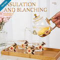 Tea Set on Tea Tray on white background