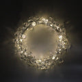 a lit wrapped cord of fairy lights