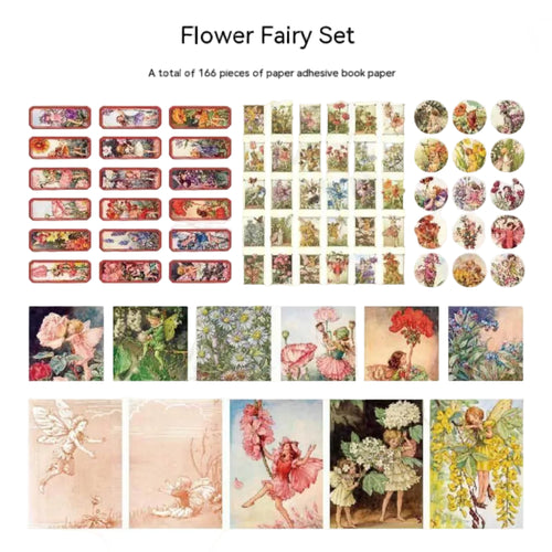fairy stickers on a white background