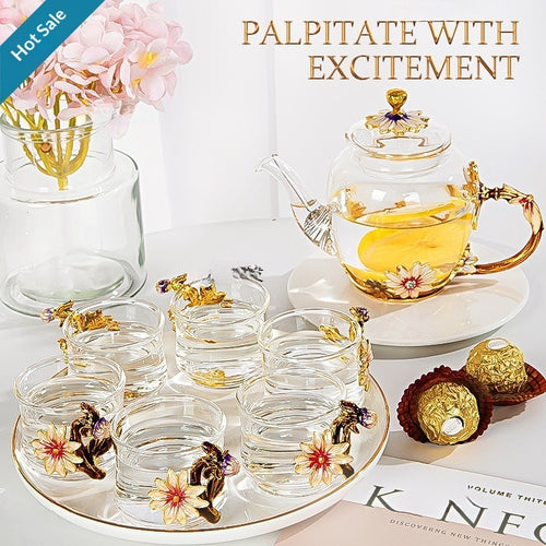 tea set on a table
